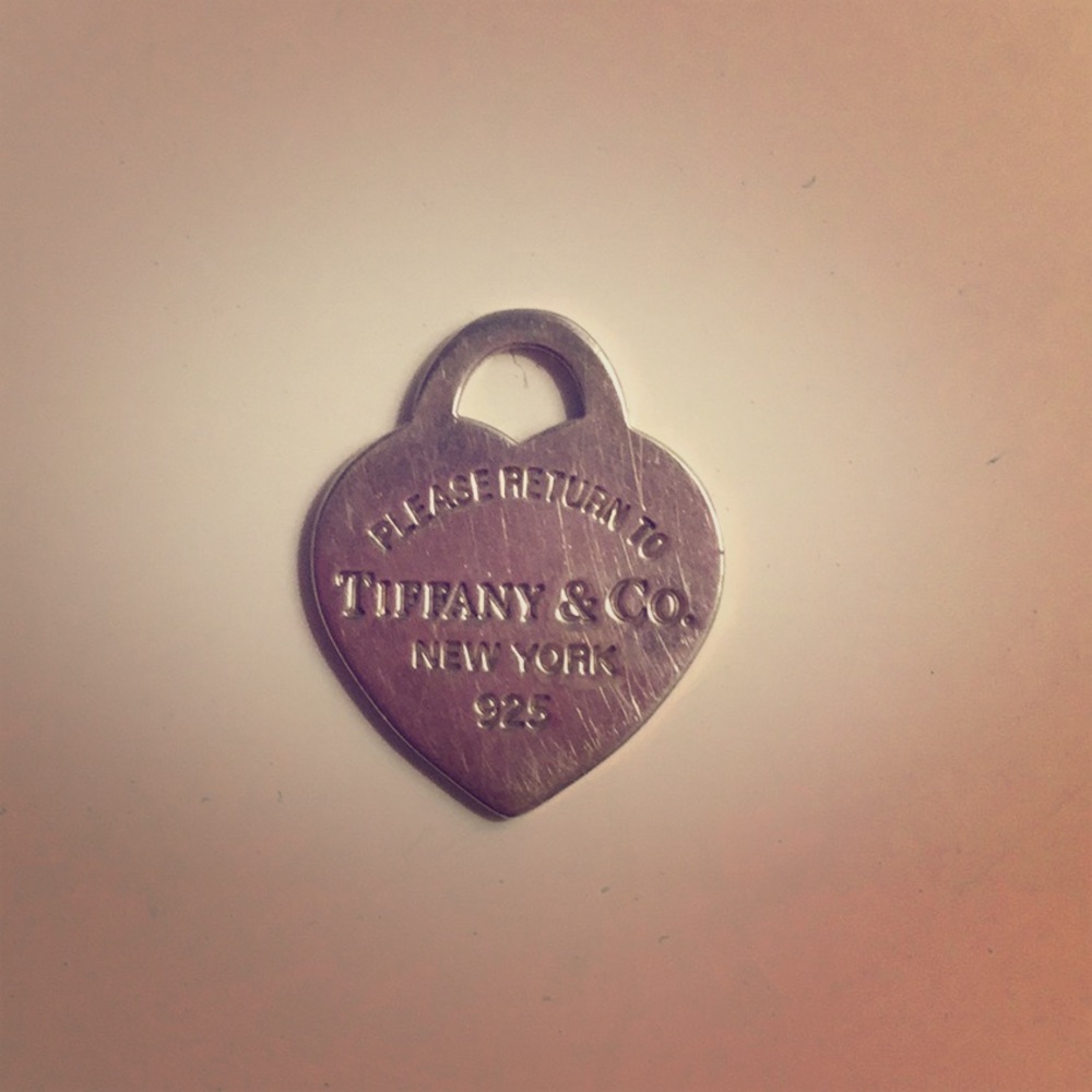 Small sterling silver heart charm